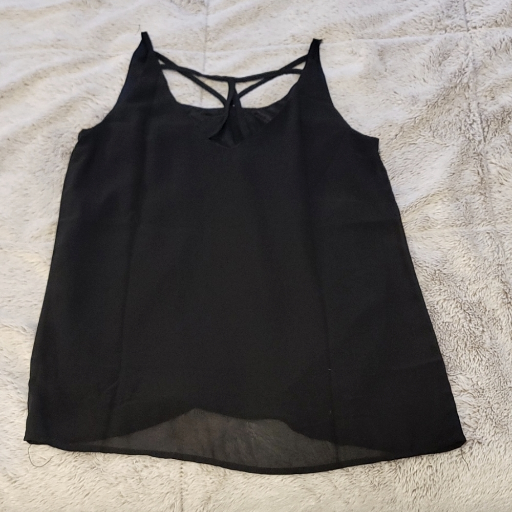 Black Strappy Blouse